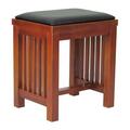 Wayborn Home Furnishing Misson Accent Stool - Brown 9084